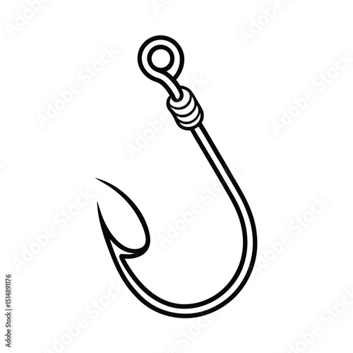 Fishing Hook with Worm