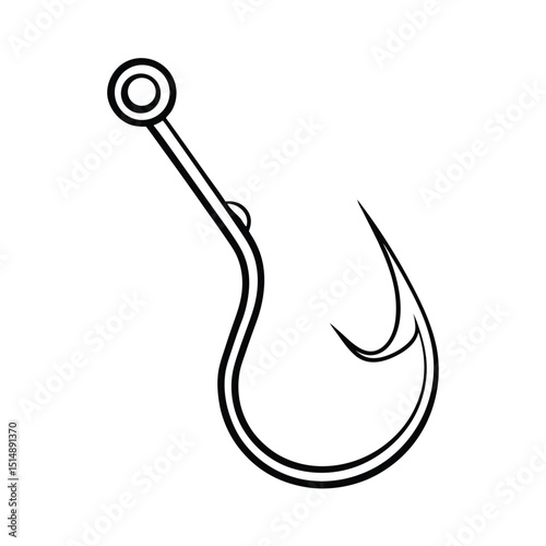 Hand Drawn Fish Hook
