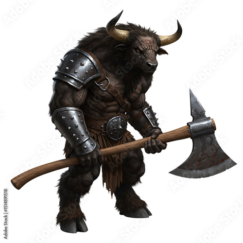 Mighty Minotaur: Epic Fantasy Creature Art photo
