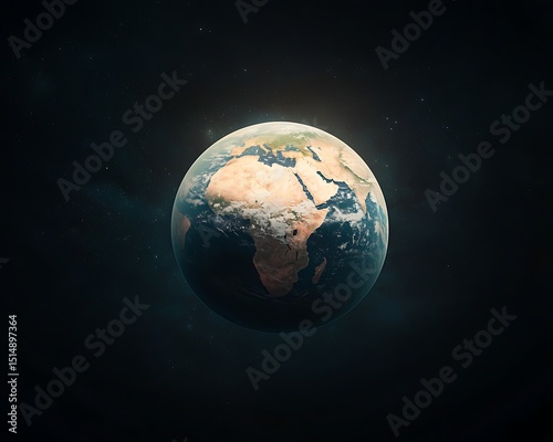 Earth with Space, Planet, and Globe.