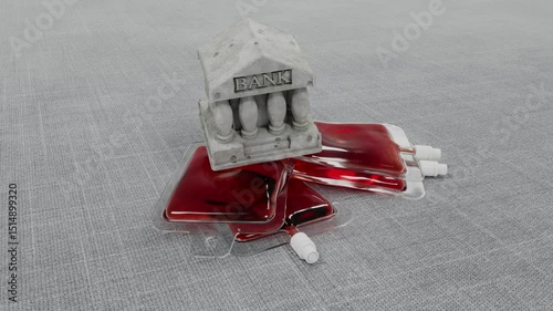 Bank Building with Blood Packs 