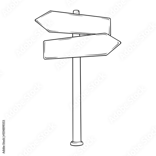 traffic sign line art handdraw illustration