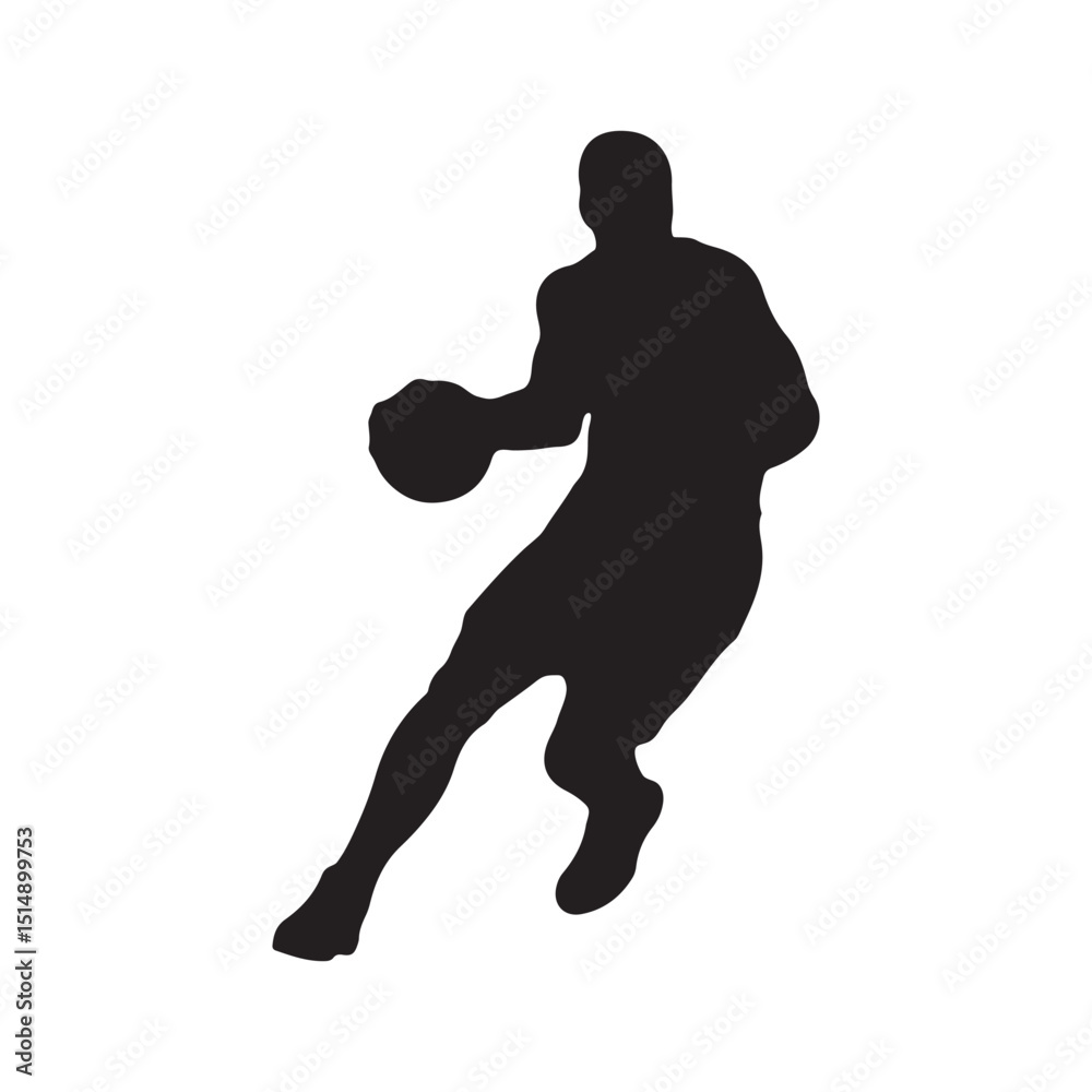 Naklejka premium Volleyball Player Silhouette - Volleyball Player Vector Logo