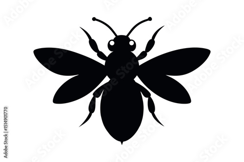 Simple Bee Silhouette Design