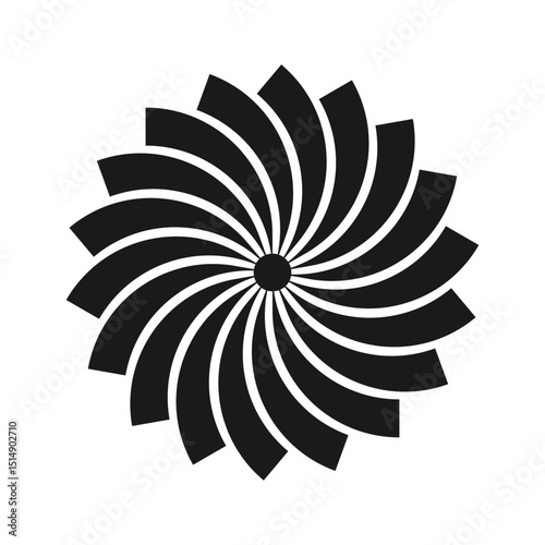 Minimalist Spiral and Swirl Symbol