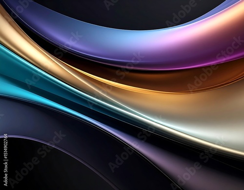 Abstract flowing shapes