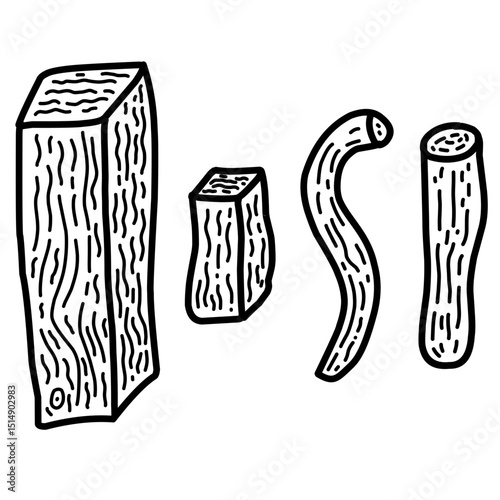 Seamless vector pattern featuring hand-drawn wood logs, branches, and twigs. Rustic and natural forest design, perfect for packaging, textiles, wallpapers, and eco-friendly projects.