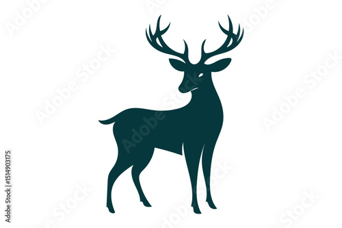 Deer Silhouette Illustration Perfect for Logos Prints and Decorations