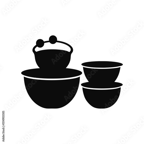Black and White Kitchen Mixing Bowl Set
