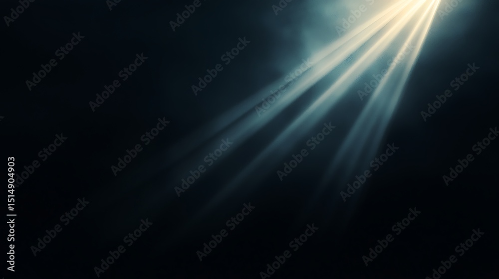 Fototapeta premium Light rays with dark background.
