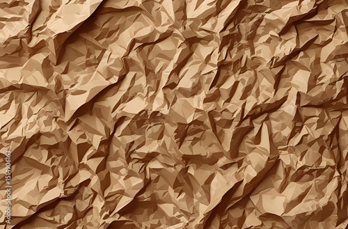 Vintage brown crumpled paper texture background ideal for retro design crafts packaging and digital artwork

