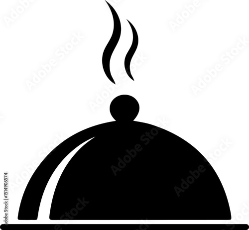 Steaming Food Cloche Silhouette