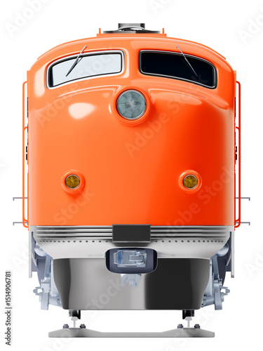 diesel locomotive retro-style front