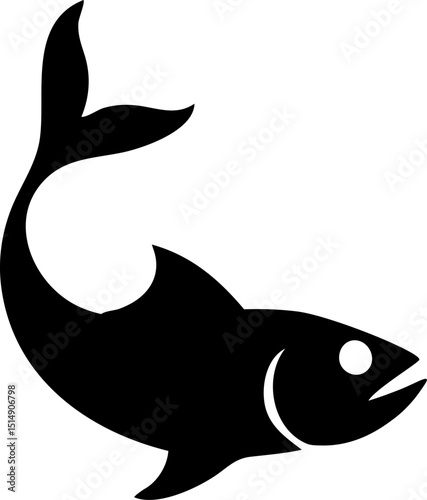 Simple Black Fish Silhouette