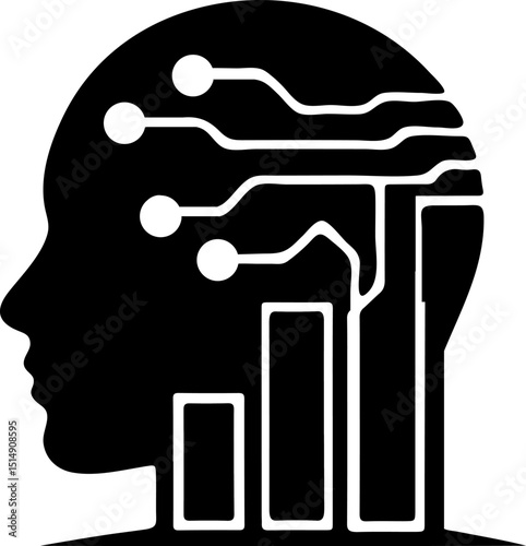 Artificial Intelligence and Data Growth Icon