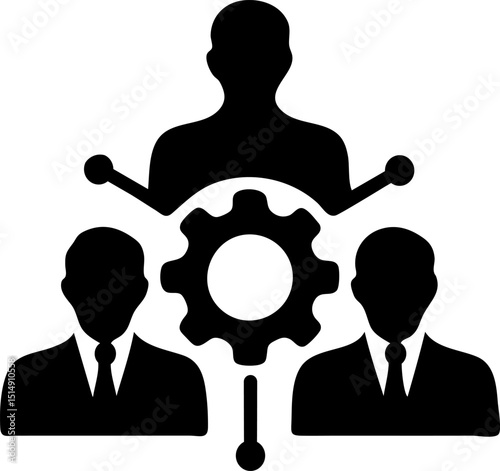Teamwork and Collaboration Management Icon