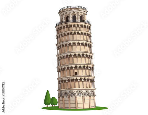 Iconic leaning tower, a historical landmark photo