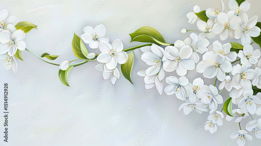 Fototapeta premium Beautiful White Blossoms in Springtime