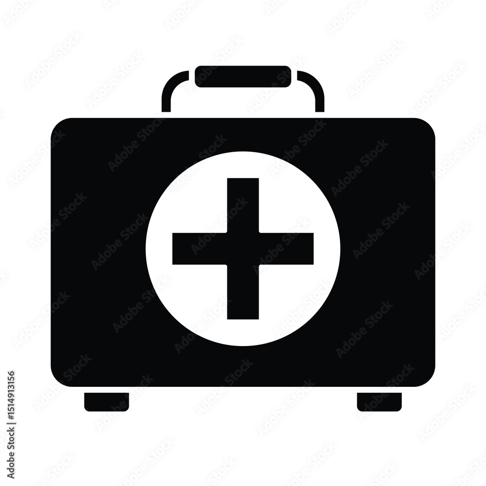 Obraz premium first aid kit clip art, first aid kit silhouette, medical clip art