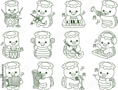 Outline of Kawaii japanese mythology Kappa sticker cute.
Coloring pages of Cute kappa mascot ghost japanese.