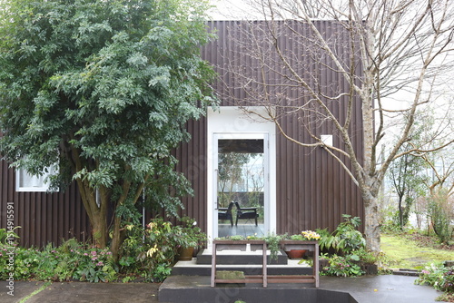 カフェの入り口