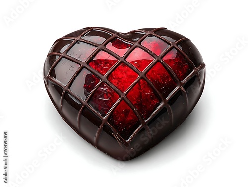 Heart Shaped Chocolate Dessert photo