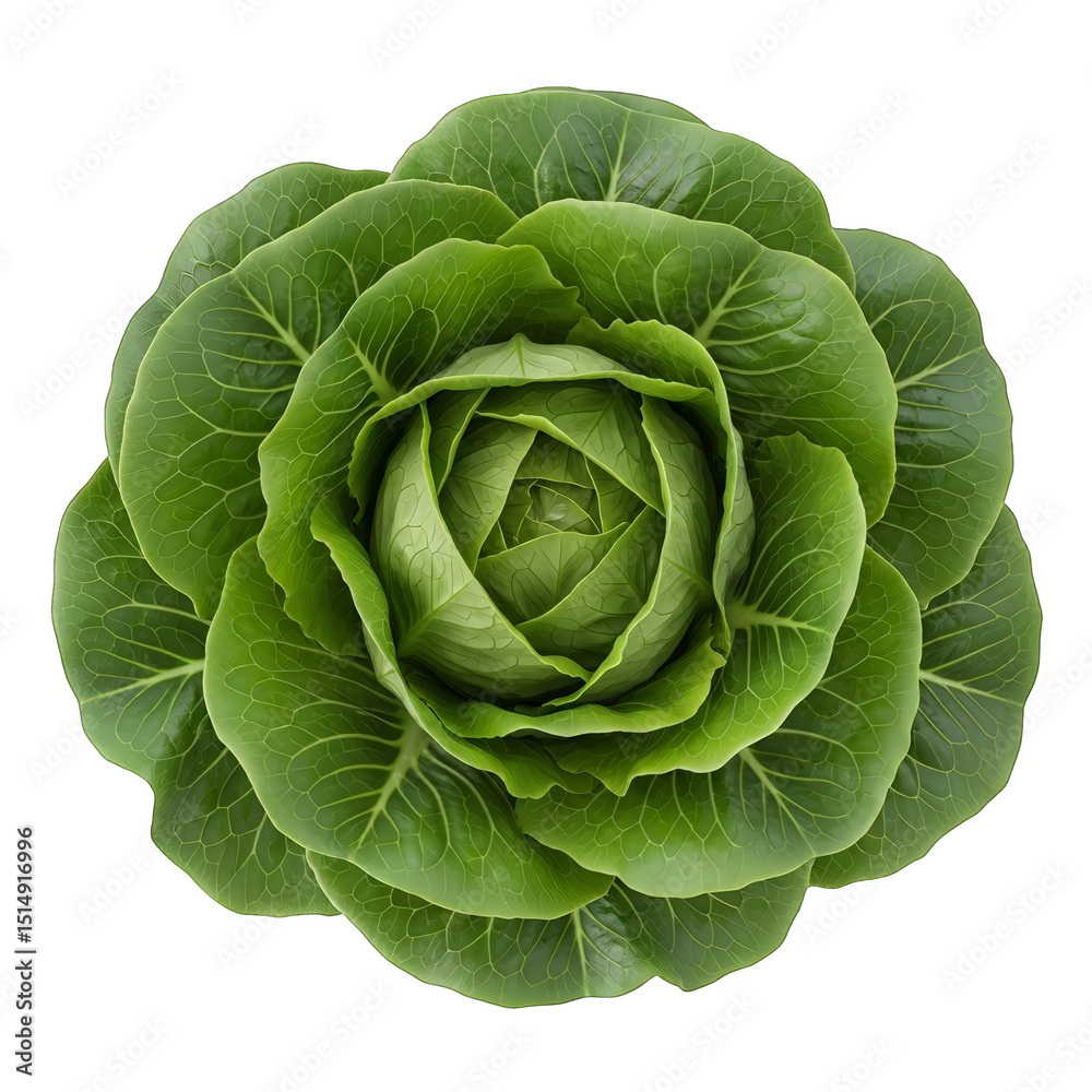 Obraz premium Verdant lettuce head leafy rosette