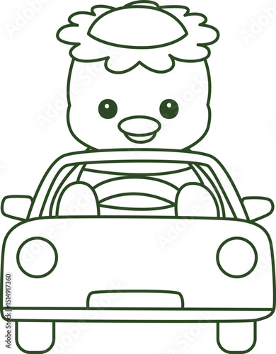 Outline of Kawaii japanese mythology Kappa sticker cute.
Coloring pages of Cute kappa mascot ghost japanese.