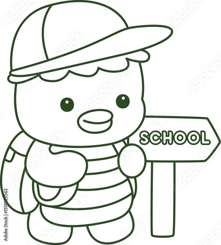 Outline of Kawaii japanese mythology Kappa sticker cute.
Coloring pages of Cute kappa mascot ghost japanese.