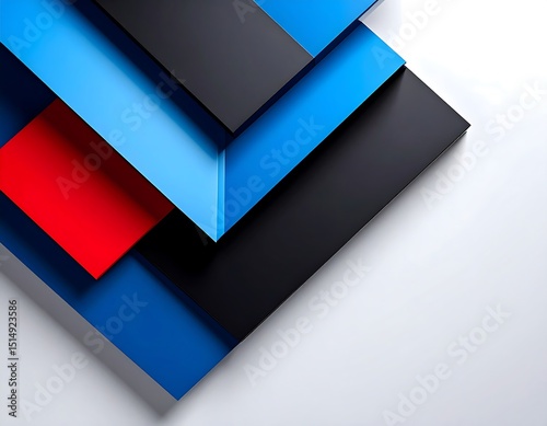 Abstract layered geometric shapes