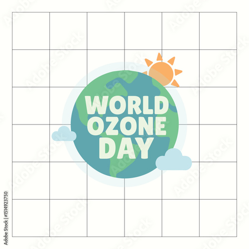 world ozone day design poster social media for campaign education