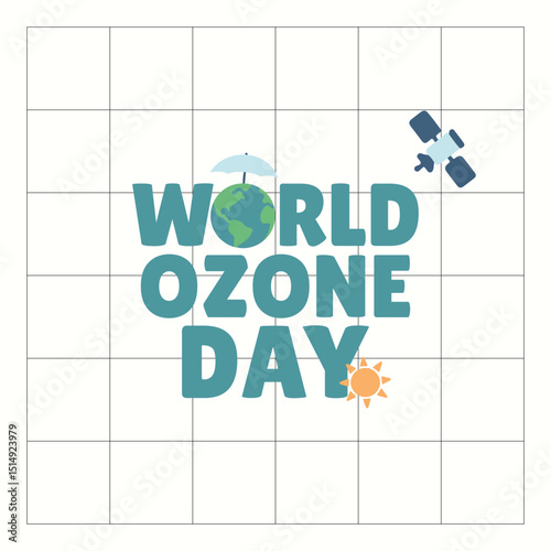 world ozone day design poster social media for campaign education