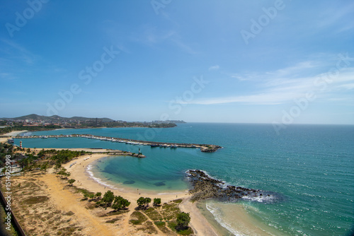 Aerial View of La Caracola Beach on Margarita Island, Venezuela