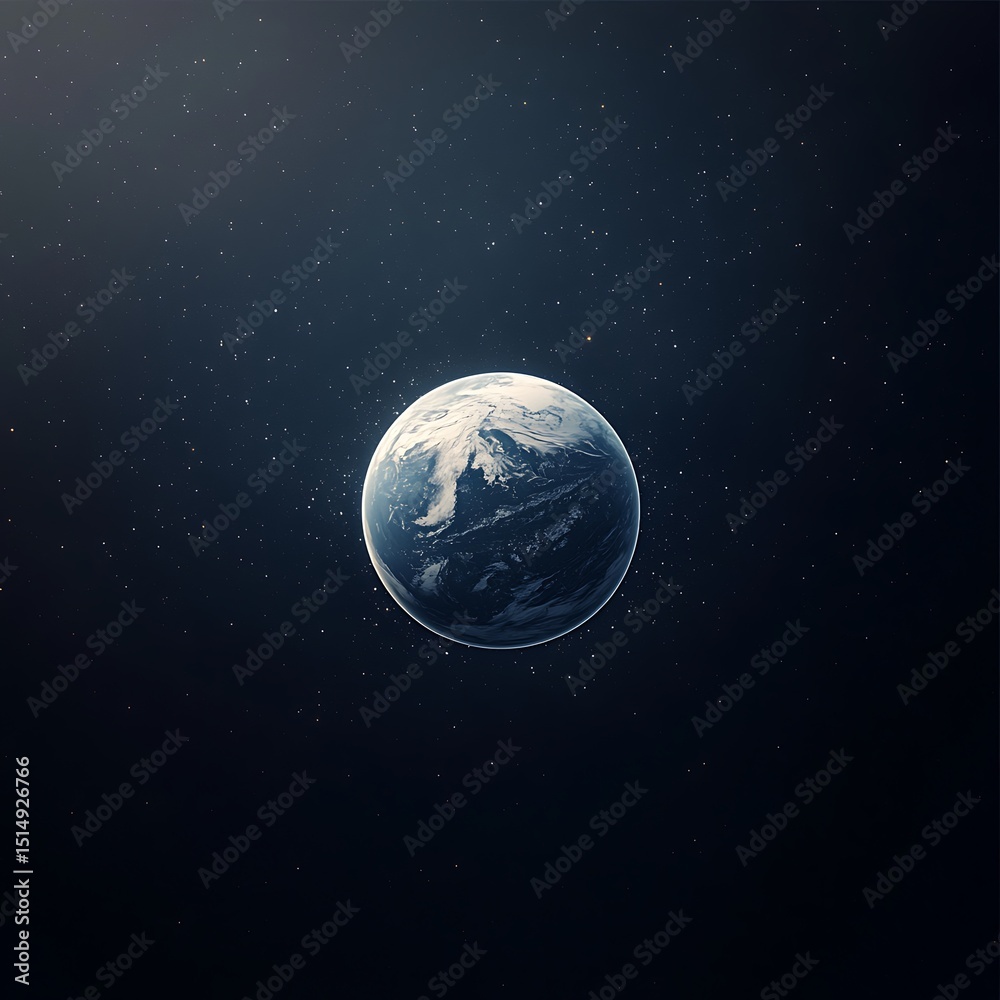 Fototapeta premium Earth with Space, Planet, and Dark Background.