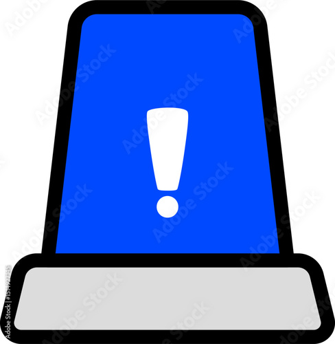 Siren Icon Simple Blue Color