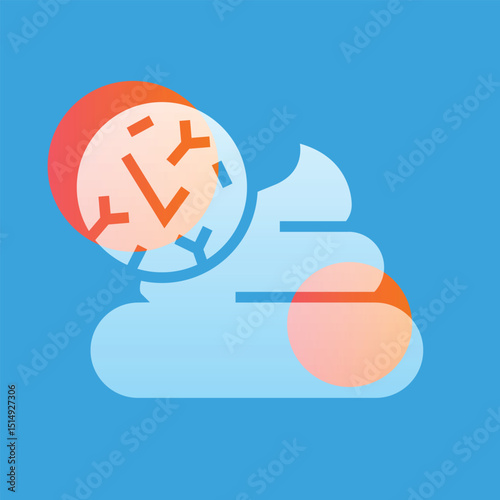 Stool good glassmorphism illustration.