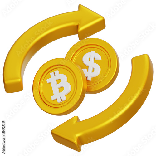 Bitcoin Icon 3D