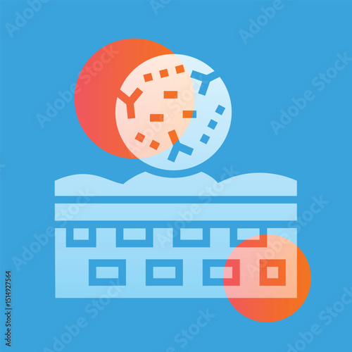Infectious disease glassmorphism illustration.