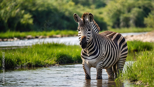 Wild zebra
