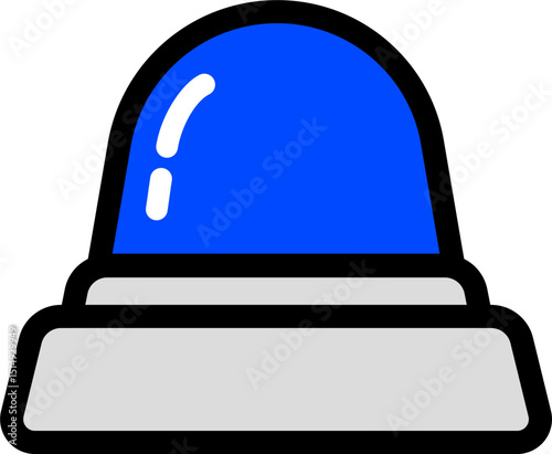 Blue Siren Icon For Emergency Alerts