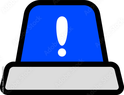 Blue Siren Icon For Warning Signs