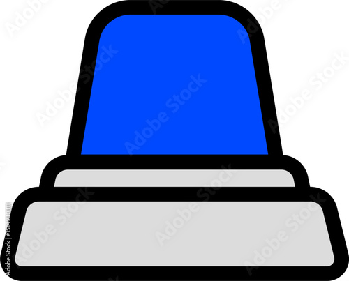 Siren Blue Icon With Clear Lines