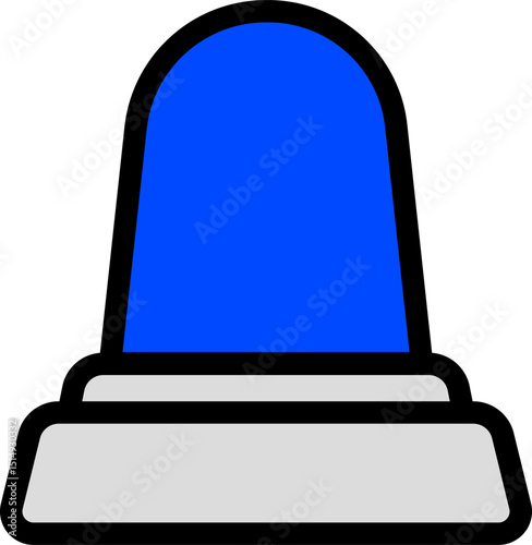 Blue Siren Icon For Alert Messages