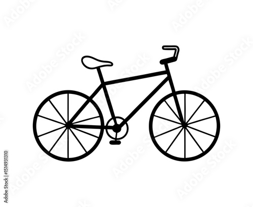 Vintage bicycle vector illustration on white background with retro style and isolated design