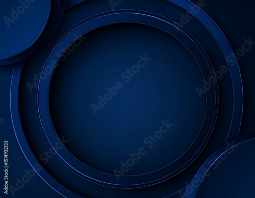 Abstract navy blue circles