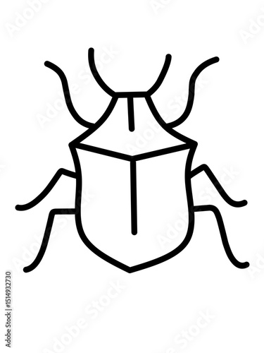 Line drawing mini insect illustration icon