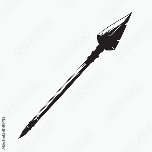 silhouette of a spear