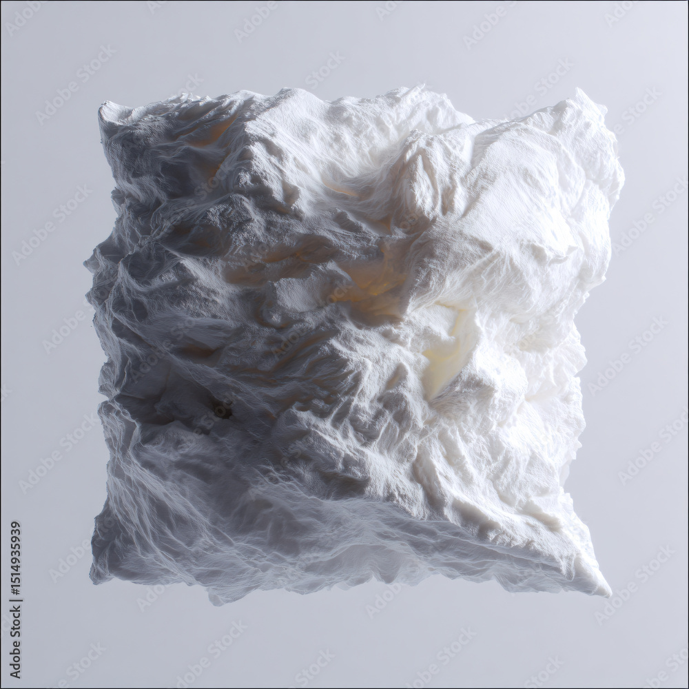 Fototapeta premium a white pillow covered in a white plastic bag