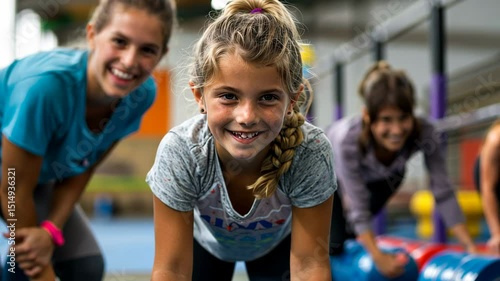  parents supporting child practicing sport