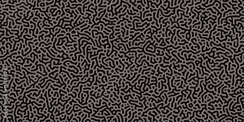 Abstract Reaction-diffusion Turing pattern natural texture gray gradient color scheme. Linear design with biological algorithm psychedelic background. Reaction-diffusion or truing patter	